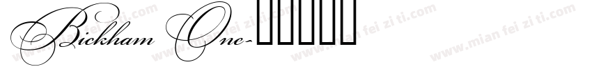 Bickham One字体转换